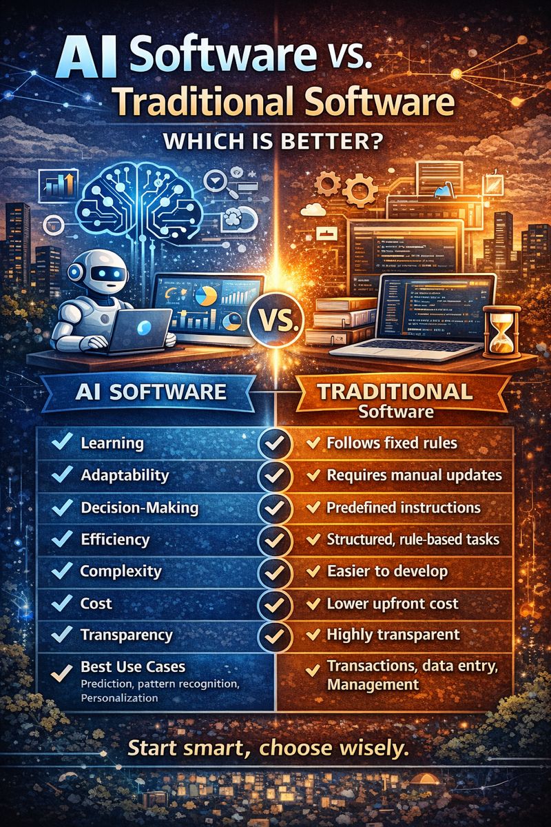 AI Software vs Traditional Software: Which Is Better?